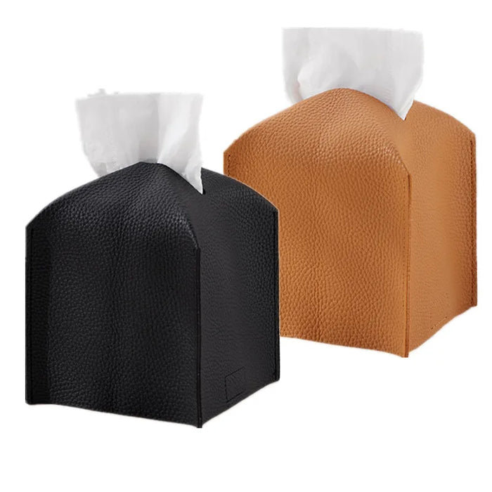 Foldable PU Leather Tissue Box