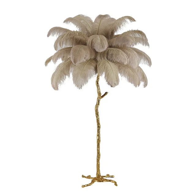 Modern Luxury Ostrich Feather LED Floor Lamp